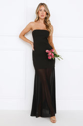 Event Extraordinaire Strapless Maxi Dress Black